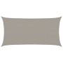 Toldo de vela rectangular HDPE gris claro 160 g/m² 2x3,5 m