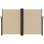 Toldo lateral retráctil beige 160x600 cm