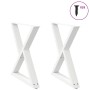 Patas para mesa de comedor (2 unidades), color blanco, 70 x (72-73,3) cm, acero en Patas para mesas | Comprar online en Foro24
