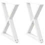Patas para mesa de comedor (2 unidades), color blanco, 70 x (72-73,3) cm, acero en Patas para mesas | Comprar online en Foro24