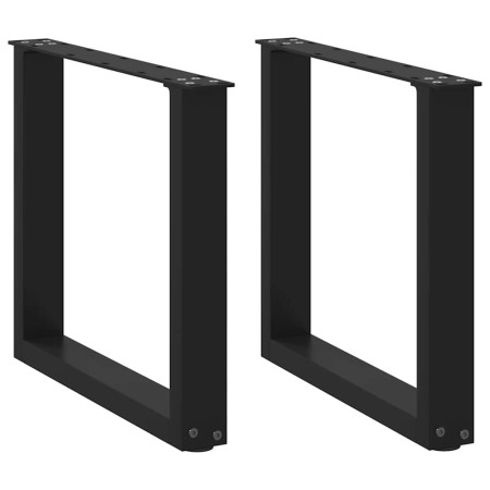 Patas para mesa de centro en forma de U (2 unidades), color negro, 50 x (42-43) cm, acero en Patas para mesas | Comprar online e