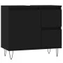 Armario de baño madera contrachapada negro 65x33x60 cm de vidaXL, Tocadores de baño - Ref: Foro24-831605, Precio: 64,72 €, De...