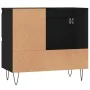 Armario de baño madera contrachapada negro 65x33x60 cm de vidaXL, Tocadores de baño - Ref: Foro24-831605, Precio: 64,72 €, De...