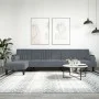 L-förmiges Schlafsofa aus dunkelgrauem Samt, 260 x 140 x 70 cm von vidaXL, Sofas - Ref: Foro24-3157243, Preis: 420,02 €, Raba...