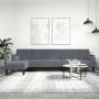 L-förmiges Schlafsofa aus dunkelgrauem Samt, 260 x 140 x 70 cm von vidaXL, Sofas - Ref: Foro24-3157243, Preis: 474,76 €, Raba...