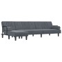 L-förmiges Schlafsofa aus dunkelgrauem Samt, 260 x 140 x 70 cm von vidaXL, Sofas - Ref: Foro24-3157243, Preis: 474,76 €, Raba...