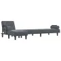 L-förmiges Schlafsofa aus dunkelgrauem Samt, 260 x 140 x 70 cm von vidaXL, Sofas - Ref: Foro24-3157243, Preis: 420,02 €, Raba...