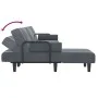 L-förmiges Schlafsofa aus dunkelgrauem Samt, 260 x 140 x 70 cm von vidaXL, Sofas - Ref: Foro24-3157243, Preis: 420,02 €, Raba...