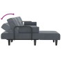 L-förmiges Schlafsofa aus dunkelgrauem Samt, 260 x 140 x 70 cm von vidaXL, Sofas - Ref: Foro24-3157243, Preis: 474,76 €, Raba...