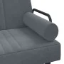 L-förmiges Schlafsofa aus dunkelgrauem Samt, 260 x 140 x 70 cm von vidaXL, Sofas - Ref: Foro24-3157243, Preis: 420,02 €, Raba...