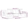 L-förmiges Schlafsofa aus dunkelgrauem Samt, 260 x 140 x 70 cm von vidaXL, Sofas - Ref: Foro24-3157243, Preis: 420,02 €, Raba...
