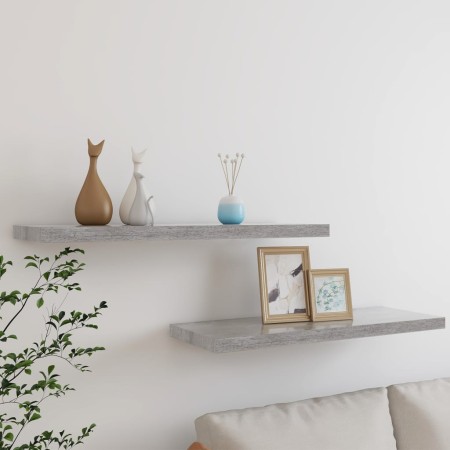 Schwebendes Wandregal 2 Stück MDF betongrau 80x23,5x3,8 cm von vidaXL, Regale und Regale - Ref: Foro24-326601, Preis: 38,31 €...