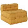 Puf modular de tela amarillo 70x70x54