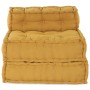 Puf modular de tela amarillo 70x70x54