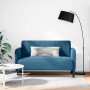 Sofá Loveseat Terciopelo Azul 109 cm