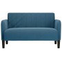 Sofá Loveseat Terciopelo Azul 109 cm