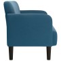 Sofá Loveseat Terciopelo Azul 109 cm