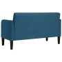 Sofá Loveseat Terciopelo Azul 109 cm