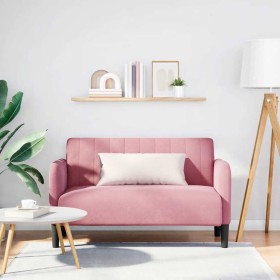 Sofá Loveseat terciopelo rosa 109 cm Sofá Loveseat terciopelo rosa 109 cm