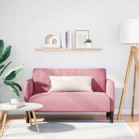 Sofá Loveseat terciopelo rosa 109 cm Sofá Loveseat terciopelo rosa 109 cm