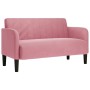 Sofá Loveseat terciopelo rosa 109 cm