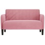 Sofá Loveseat terciopelo rosa 109 cm