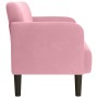 Sofá Loveseat terciopelo rosa 109 cm