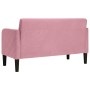 Sofá Loveseat terciopelo rosa 109 cm