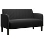 Sofá Loveseat Terciopelo Negro 109 cm