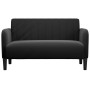 Sofá Loveseat Terciopelo Negro 109 cm