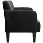Sofá Loveseat Terciopelo Negro 109 cm
