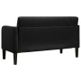 Sofá Loveseat Terciopelo Negro 109 cm