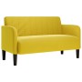 Sofá Loveseat terciopelo amarillo 109 cm