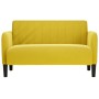 Sofá Loveseat terciopelo amarillo 109 cm