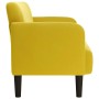 Sofá Loveseat terciopelo amarillo 109 cm