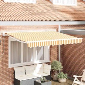 Tela de recambio para toldo Amarillo y blanco 250 x 200 cm Lona