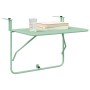 Mesa Colgante de Balcón Verde menta 60 x 39 x 65 cm Acero