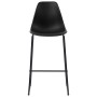 High table and stools set 3 pieces black plastic by vidaXL, Furniture sets for kitchens and dining rooms - Ref: Foro24-279760...