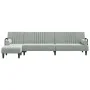 Sofá cama en forma de L terciopelo gris claro 260x140x70 cm by vidaXL, Sofas - Ref: Foro24-3157242, Price: 410,96 €, Discount: %