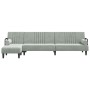 Sofá cama en forma de L terciopelo gris claro 260x140x70 cm by vidaXL, Sofas - Ref: Foro24-3157242, Price: 413,31 €, Discount: %