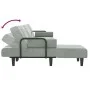 Sofá cama en forma de L terciopelo gris claro 260x140x70 cm by vidaXL, Sofas - Ref: Foro24-3157242, Price: 410,96 €, Discount: %