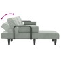 Sofá cama en forma de L terciopelo gris claro 260x140x70 cm by vidaXL, Sofas - Ref: Foro24-3157242, Price: 413,31 €, Discount: %