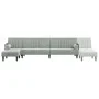 Sofá cama en forma de L terciopelo gris claro 260x140x70 cm by vidaXL, Sofas - Ref: Foro24-3157242, Price: 410,96 €, Discount: %
