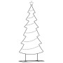 Árbol de Navidad de metal con soporte Negro 180 cm Acero