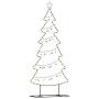 Árbol de Navidad de metal con soporte Negro 180 cm Acero