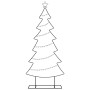 Árbol de Navidad de metal con soporte Negro 180 cm Acero