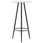 Juego de mesa alta y taburetes 3 piezas tela gris oscuro de vidaXL, muebles para cocinas y comedores - Ref: Foro24-3051133, P...