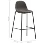 High table and stools set 3 pieces dark gray fabric by vidaXL, Furniture sets for kitchens and dining rooms - Ref: Foro24-305...