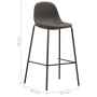Hochtisch- und Hocker-Set, 3-teilig, dunkelgrauer Stoff von vidaXL, Möbelsets für Küchen und Esszimmer - Ref: Foro24-3051133,...