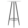 High table and stools set 5 pieces dark gray fabric by vidaXL, Furniture sets for kitchens and dining rooms - Ref: Foro24-305...